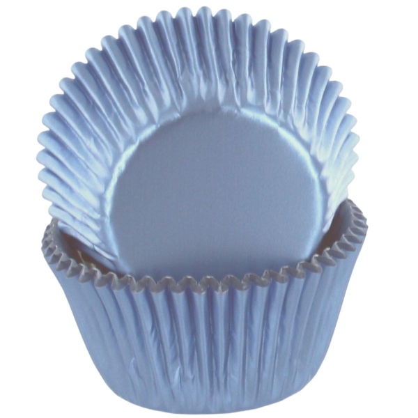 Cupcake Backförmchen - Metallic Eisblau
